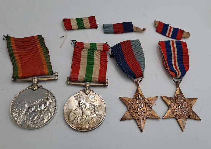 4 WW2 Medals issued to P.J Engelbrecht 313811