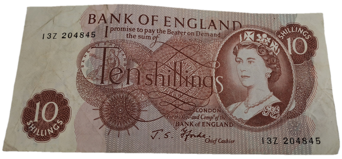 1966-1970  England 10 Shillings - Elizabeth II Series CQuarts watch -Working-Stainless Steel