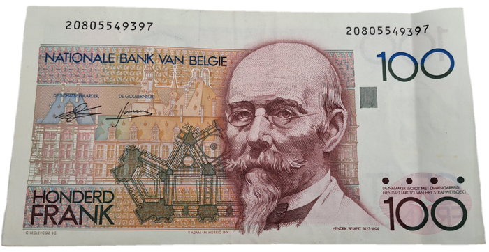 1986-1989) Belgium 100 Francs Bank note