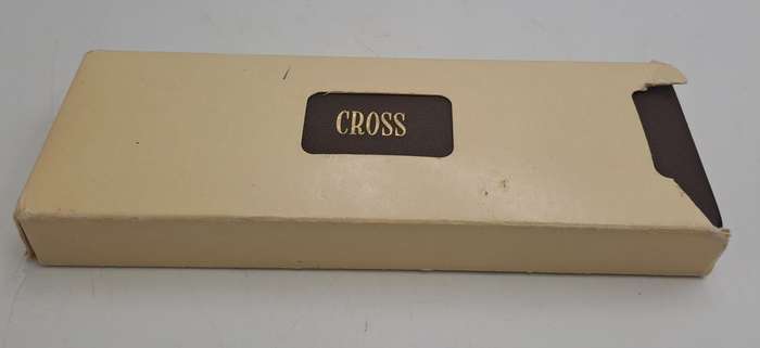 1/20 14kt Rolled Gold Cross Ball pen (need new refill)-metal Case-FNB Branded -Made in Ireland