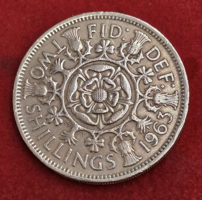 1963 United Kingdom  2 Shillings - Elizabeth II