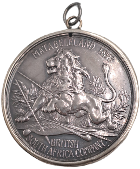 RARE!! Matabeleland 1893 The British South Africa Company SIlver Medal-sanctioned by Queen Victoria