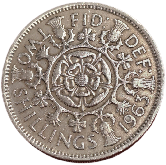 1963 United Kingdom  2 Shillings - Elizabeth II