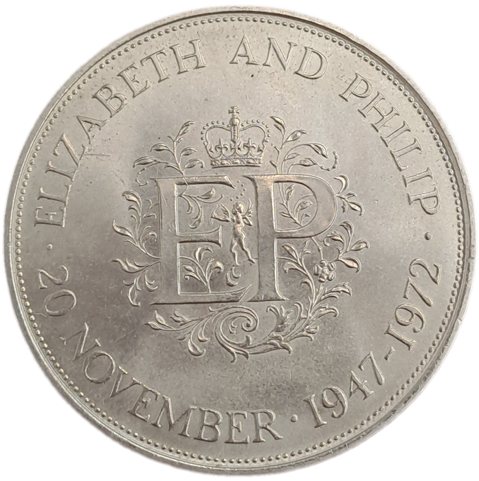 1972 United Kingdom 25 New Pence - Elizabeth II Silver Wedding, Silver Proof