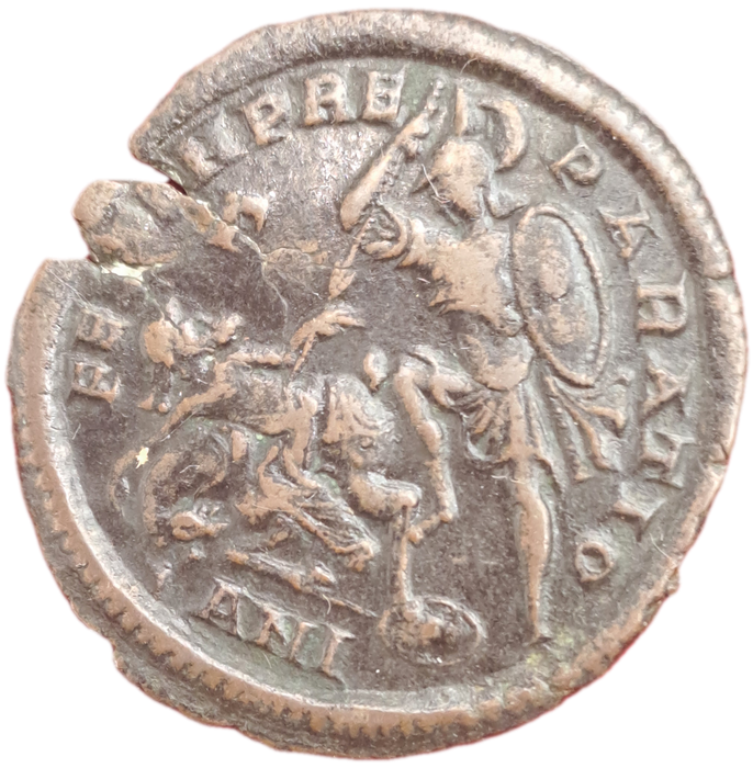 Ancient Roman Coin CONSTANTIUS II Centenniolis 336-360 A.D. GALDIATOR HORSEMAN WAR BATTLE