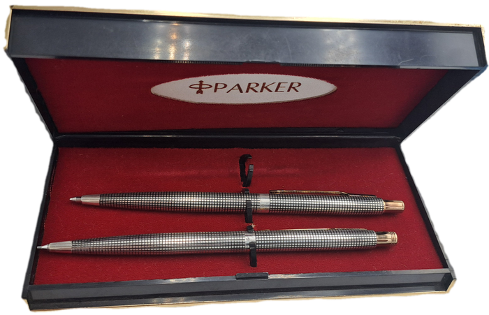 Rare Vintage Parker Cisele 75 Sterling Silver Pen and Pencil set Made in the USA