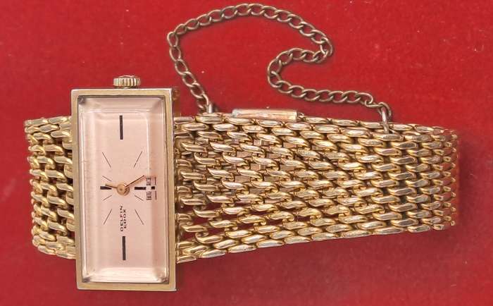 Vintage Swiss Made Delfin Edox Ladies watch Gold Tone Mechanical Ladies watch-Working