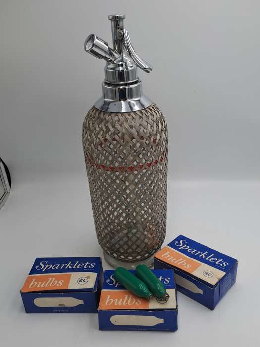 Vintage Seltzer Bottle Sparklets London with 27 Bulbs Missing Bulb Holder