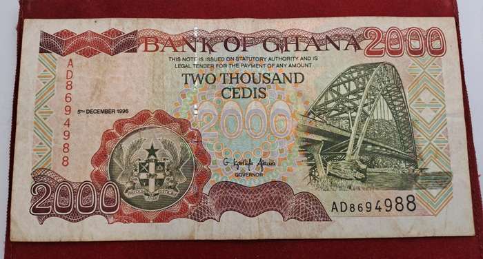 1996 Ghana (1957-date) 2000 Cedis small Bank Note-uncirculated