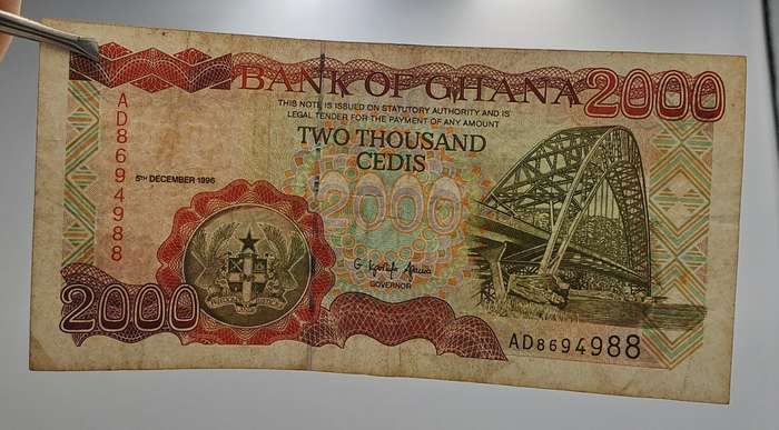 1996 Ghana (1957-date) 2000 Cedis small Bank Note-uncirculated