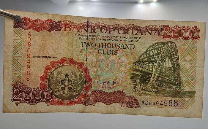 1996 Ghana (1957-date) 2000 Cedis small Bank Note-uncirculated