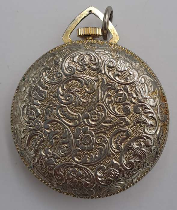 Vintage 1060's Swiss LAMAR Gold Tone Pendant windup watch -Roman Numerals- see condition