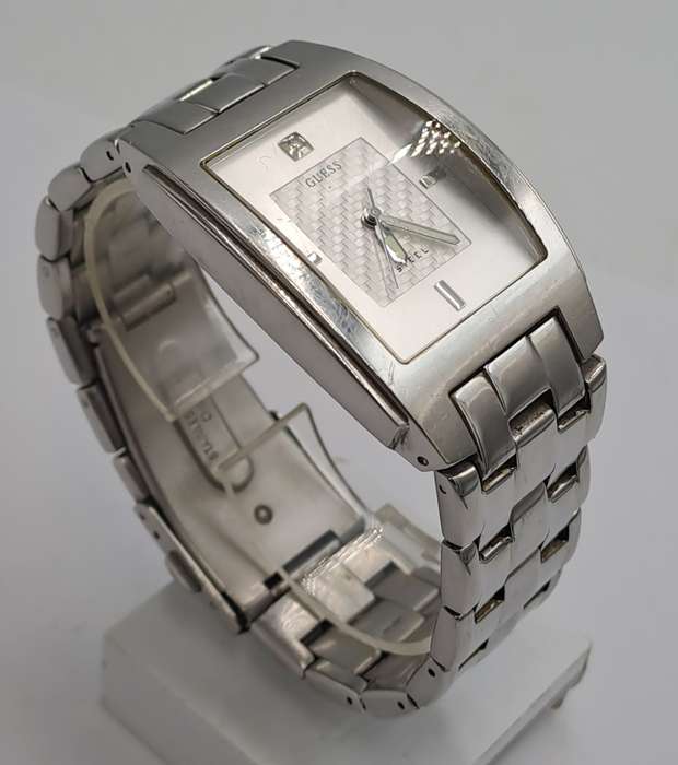 Pre-owned Guess steel men's watch - working