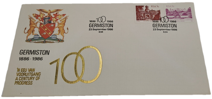 1886-1986 Germiston 100 Year a Century of Progress First Day Cover (3 available)