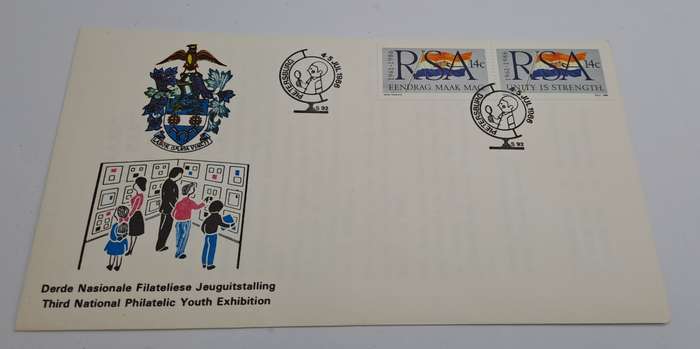 4-5 July 1986 Pietersburg -3d National Philatelic Youth Exhibition FDC (2 Available)