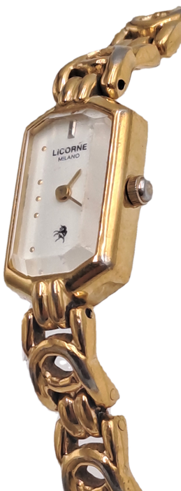 Vintage Ladies Swiss Gold Plated LICORNE Milano Mechanical watch-working