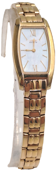 Ladies Citizen Gold Plated  Eco-drive (Need a Panasonic 416mt Battery) back cover scratched