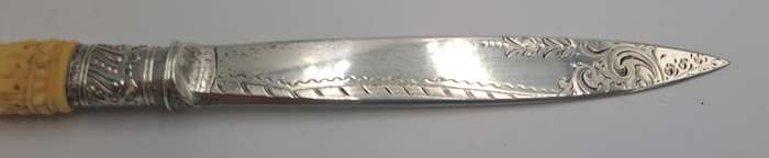 Antique 1909 Sheffield Hallmarked Sterling Silver Fruit Knife William Hutton & Sons Ltd (1900..1927)