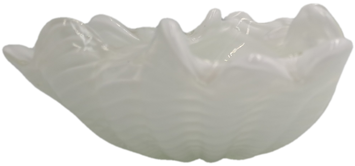 Murano Art Glass Brilliant White Swirl Vase 7,5cm x 17cm x 18cm
