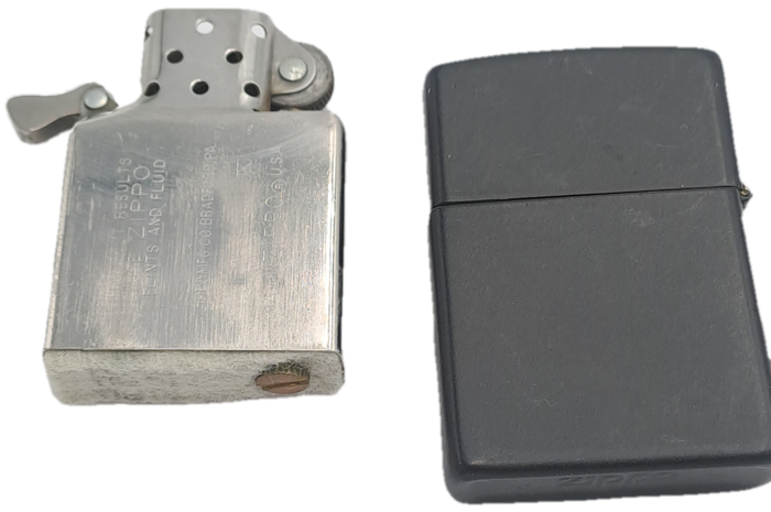 Vintage Black Zippo Lighter -Need a service