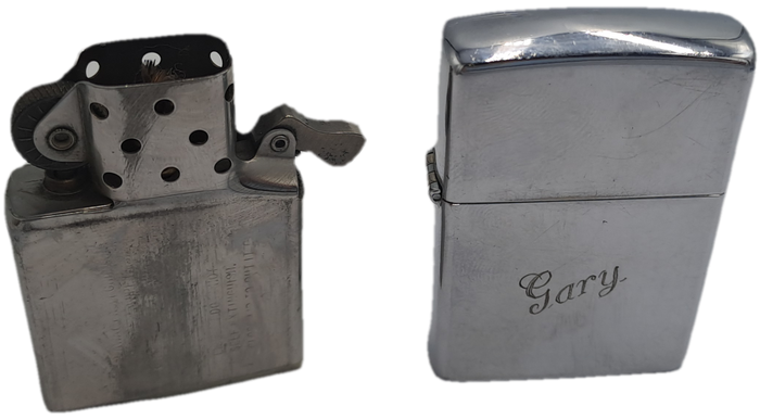 Vintage Zippo lighter with personalised engraving - Needs service