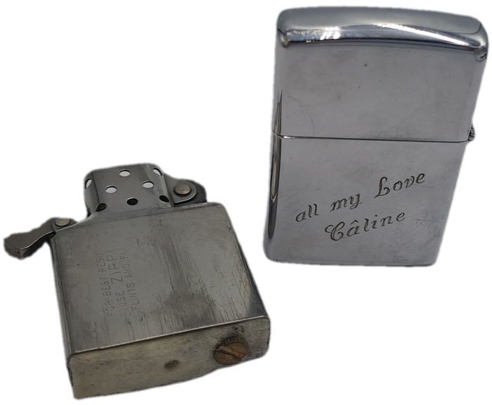 Vintage Zippo lighter with personalised engraving - Needs service