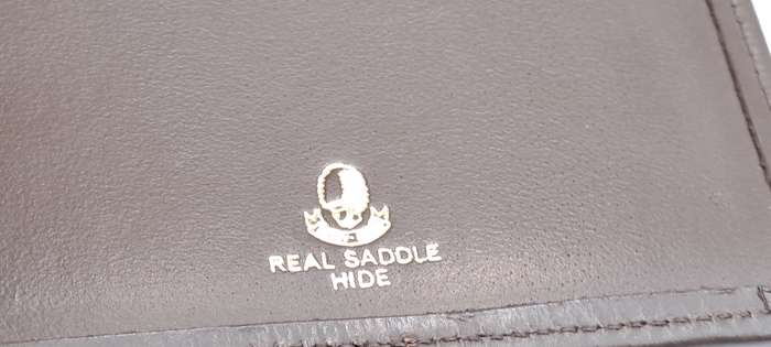 Vintage Real Saddle Hide R.S.A Passport Folio/wallet