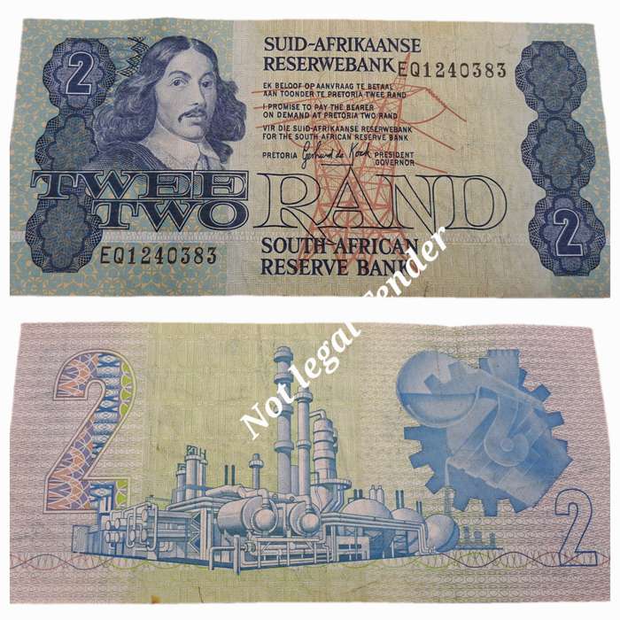 1984 GPC de Kock 2 Rand Note -AFR-ENG   - 3rd Issue -
