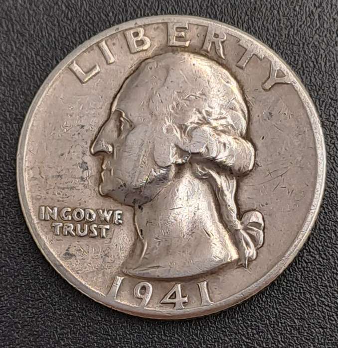 1941 ¼ Dollar "Washington Silver Quarter"