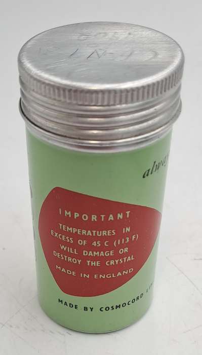 Empty Vintage Cosmocord gramophone cartridge can, ACOS Empty Replacement Pick-up tin Made in England