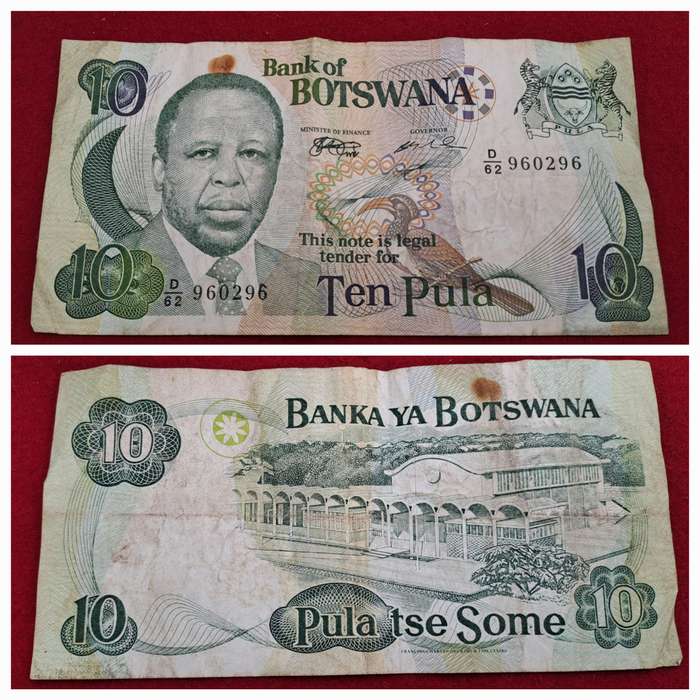1999-2002 Botswana 10 Pula Bank Note