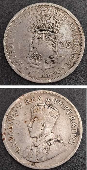 1925 South Africa Silver 2½ Shillings - George V