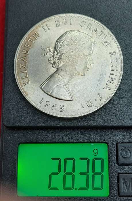 1965  United Kingdom  1 Crown - Elizabeth II Churchill