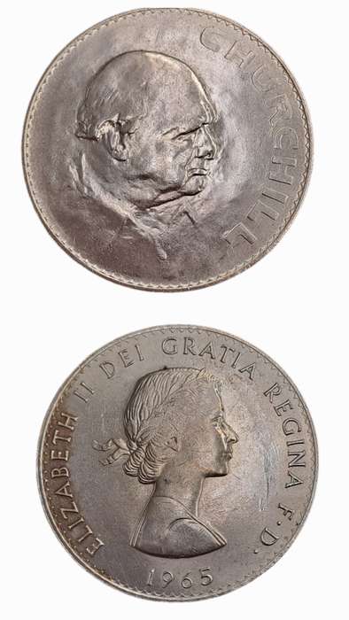 1965  United Kingdom  1 Crown - Elizabeth II Churchill