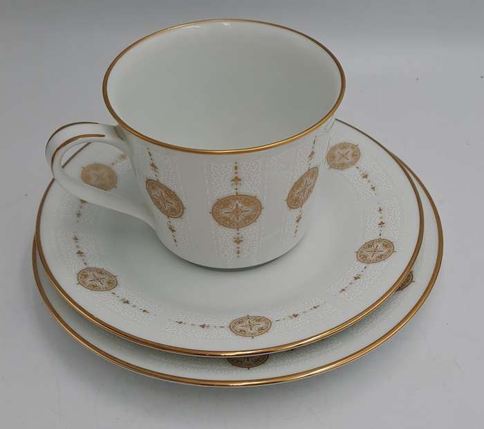 18pc Vintage 1967 to 1980 Noritake 6808 Sovereign (6 Tea Trio's)- Unused ..still in Box -Japan