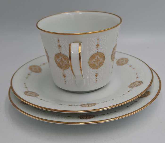 18pc Vintage 1967 to 1980 Noritake 6808 Sovereign (6 Tea Trio's)- Unused ..still in Box -Japan