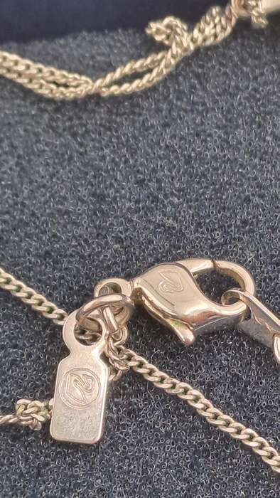 Pre-owned Swarovski Glitter Apple Necklace in Box