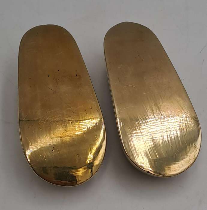 2 Vintage Brass shoe Ashtrays (Not a Pair)