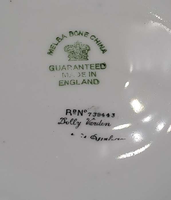 Antique 1920's Art Deco Melba Bone China Dolly Varden Tea Cake /Snack Plate ( 5 Available)