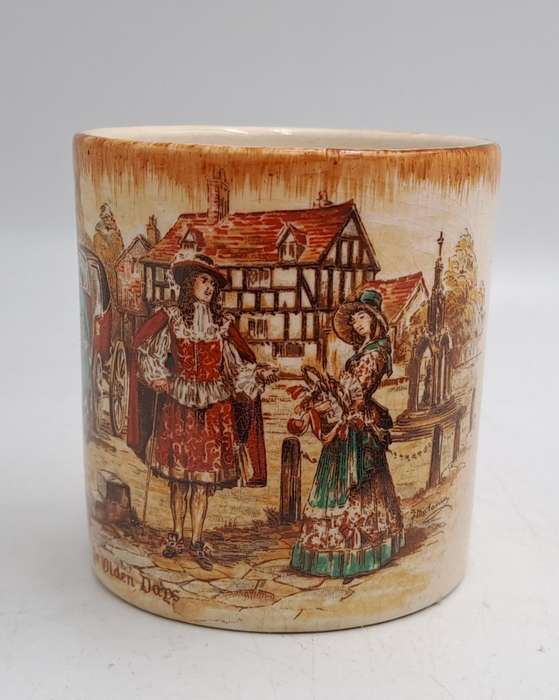 Vintage Porcelain Cup Sandland ware 'Ye Olden Days' Lancaster & Sandland LTD. Hanley England