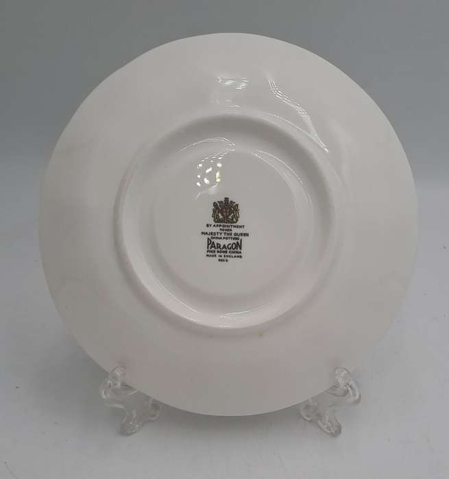 6 Vintage White Paragon Bone China Tea Saucers (one has hairline Crack) By Appointment