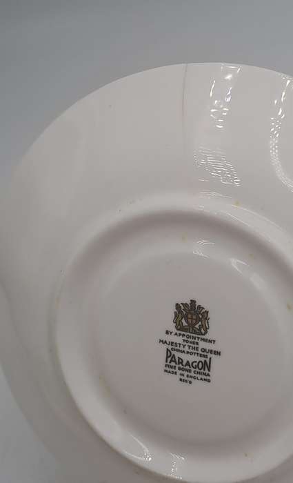 6 Vintage White Paragon Bone China Tea Saucers (one has hairline Crack) By Appointment
