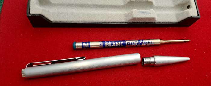 Vintage 1977 MONT BLANC BALLPIX N° 7825 BALLPOINT PEN-GERMANY, STEEL