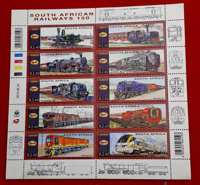 South Africa Stamps - RSA 2010 Railways Trains