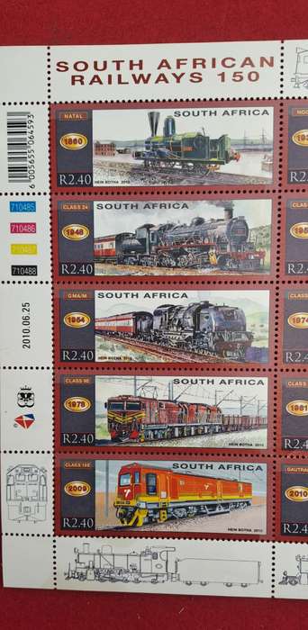 South Africa Stamps - RSA 2010 Railways Trains