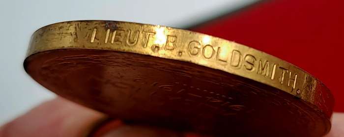 WWI British Victory Medal Awarded to Lieut. B.Goldsmith