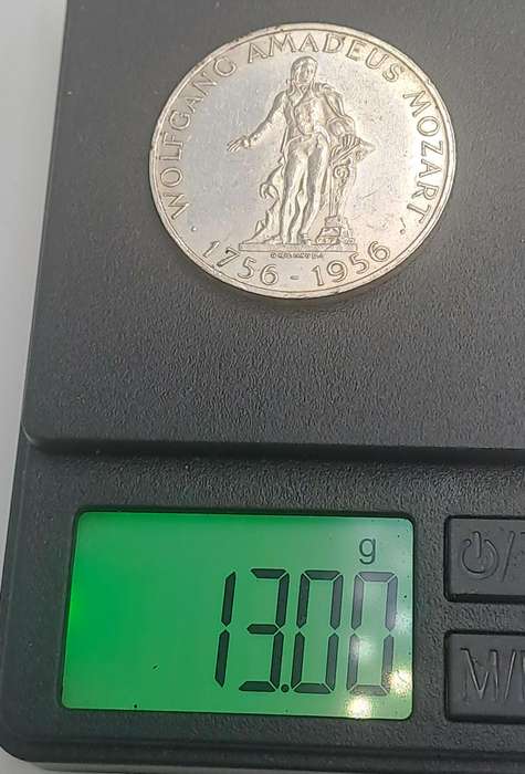 1956 Austria (.800 Silver)25 Schilling Mozart-200th Anniversary of birth of Wolfgang Amadeus Mozart