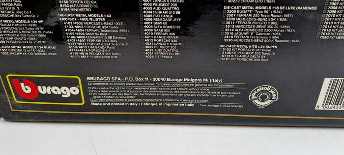 Burago 3006 Jaguar SS 100 (1937), 1/18 Scale -Die-Cast