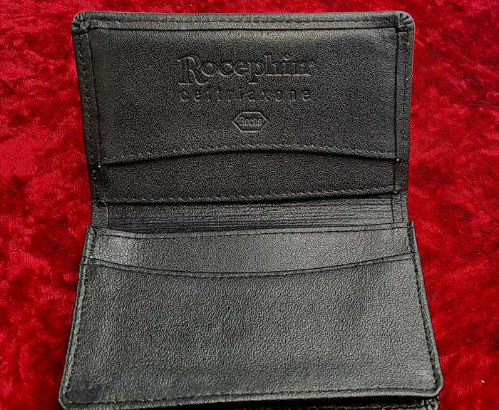 Leather Roche Card wallet - Rocephin ceftiexone