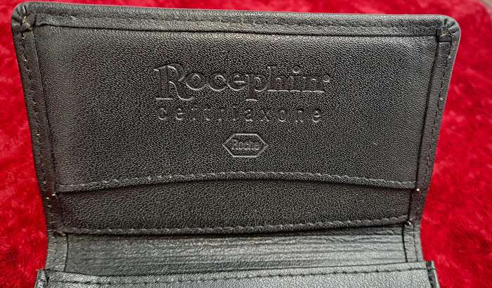 Leather Roche Card wallet - Rocephin ceftiexone